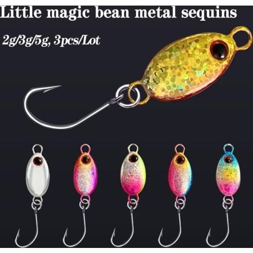 3pcs/Lot Trout Fishing Spoon Set Hard Baits 2g/3g/5g Single Hook Laser Metal Fishing Lures For Crappie, Trout, Panfish, Perch