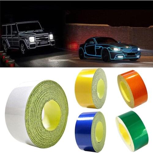5M Reflective Sticker Tape Car Truck Body DIY Self-Adhesive Warning Strip Decal Car Reflective Decorative Sticker Tape