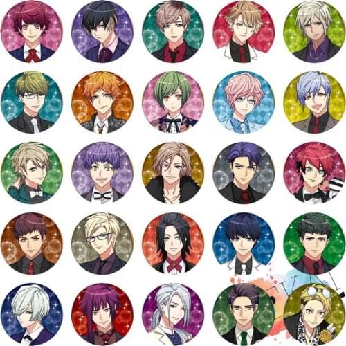 A3! Anime Badge Game Badge Usui Masumi Chigasaki Itaru Rurikawa Yuki Ikaruga Misumi Settsu Banri Juza Metal Badge Brooch Pins