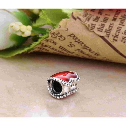 Ajax 925 Sterling Silver Beads Heart Charms Fit Bracelet Women DIY Jewelry Gift