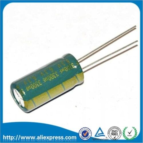 100PCS 6.3V 3300UF 3300UF 6.3V Aluminium Electrolytic Capacitor Size 10*20MM 6.3 V / 3300 UF Electrolytic Capacitor