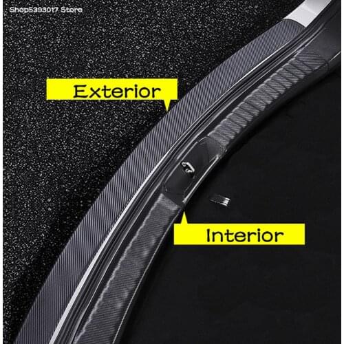 Car Rearguard PU Leather Exterior Interior Rear Bumper Trunk Sill Plate Protector for Mazda CX30 CX-30 2020 2021 Accessories