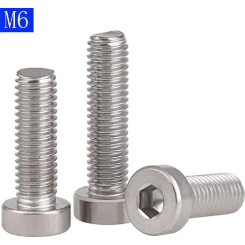 M6 x 1.0 6mm Low Head Allen Bolt Hex Socket Cap Screws A2 -70 304 Stainless Steel DIN 7984