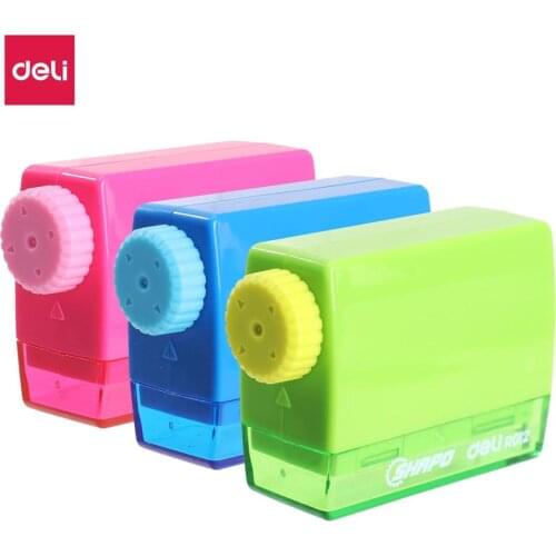 DELI ER01201Pencil Sharpener Novelty Adjustable Thick Creative Emotions Plastic Children Stationery Supplies Sketch Lead Planer