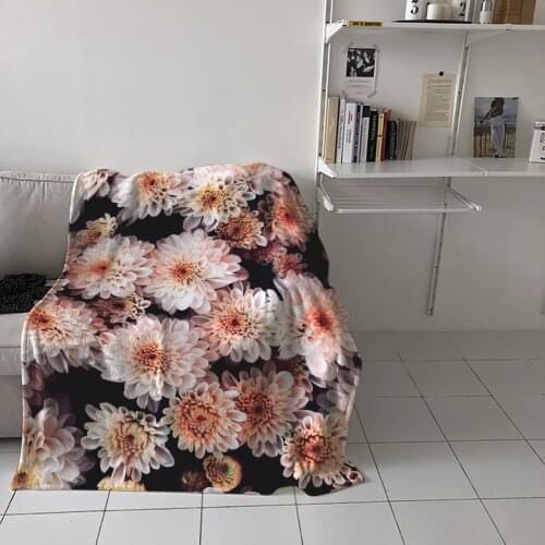 Home Soft Blankets Summer Flower Pink Adult Children Bedroom Bed Sofa Throw Blankets Office Warm Air Conditioning Quilt