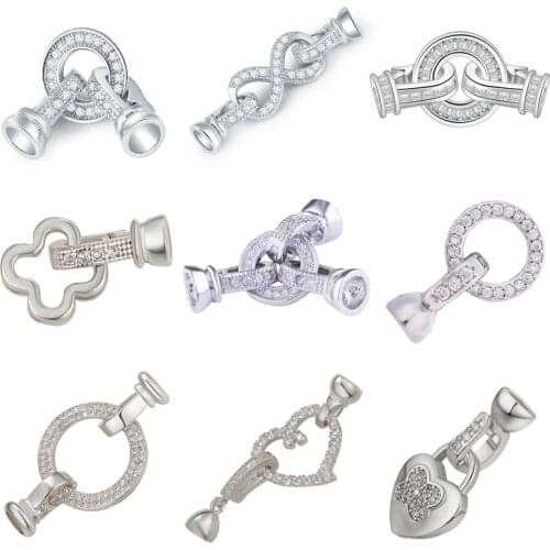JUYA Wholesale 5 Pcs Fastener Clasps Connectors Handmade Jewelry Findings Accessories Supplies For DIY Bracelets Jewelry Making