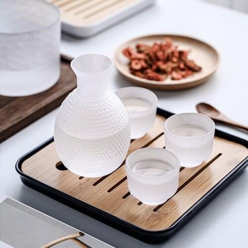 Ceramic 6 Cup Warmer Jug Wine Pot Set Vintage Sake Glasses Household Spirits Rice Wine Pot Vodka Copas De Vino Gift Box BS50JH