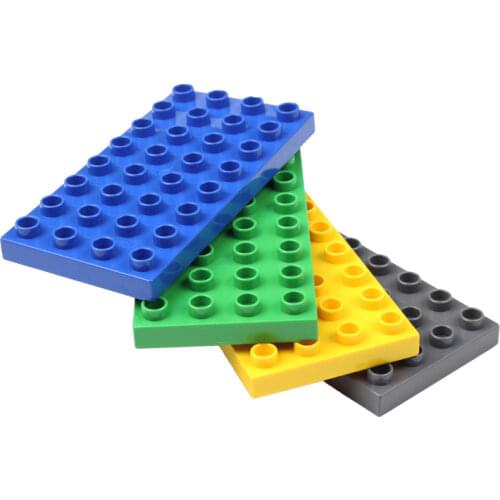32 hole bricks baseplate big building blocks Compatible with Duplo set Accessories 4*8 dots Basic Creativity Toys children Gift