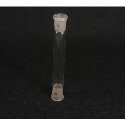 19/26 Both Ground Joint Glass Straight Connecting Adapter Tube Lab Glassware