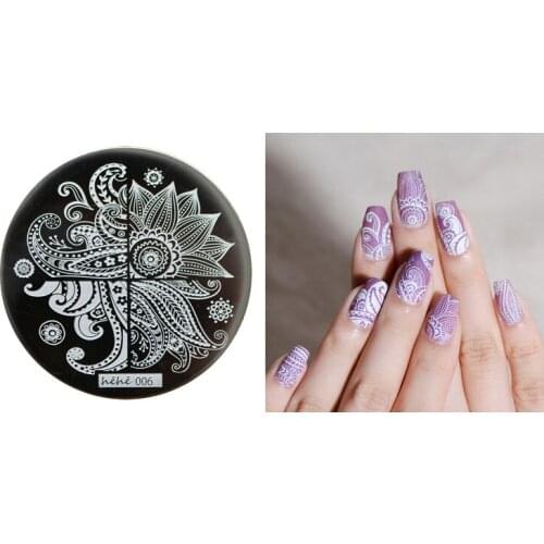2016 Hot Exclusively hehe-06 Fashion Manicure Templat DIY Nail Art Pattern Image Stamp Polish Stamping Plates 1PC Free Shipping