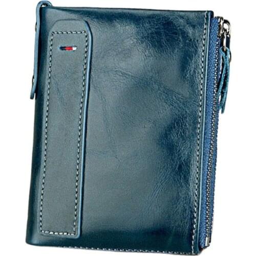 Hot!!! Genuine Leather Women Wallet Purses Coin Purse Female Small Portomonee Bifold Rfid Wallet Lady Purse For Men Money Bag