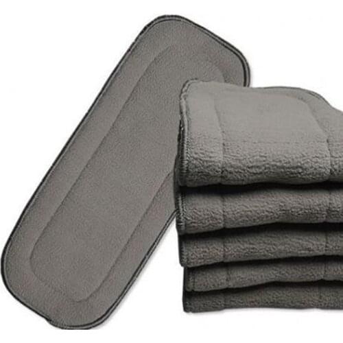 5 LayerReusable Washable Inserts Boosters Liners For Pocket Cloth Nappy Diaper microfibre bamboo charcoal insert