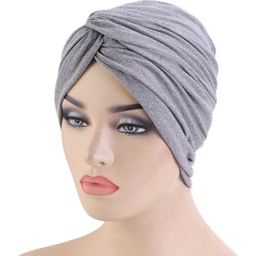 Muslim Women Elastic Turban Bohemian twist Turbantes Beanie Chemo Cap Headwear Headwrap