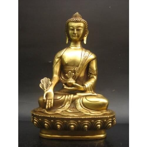 Wholesale bronze factory Copper bronze statue 20cm 7 pure brass buddha