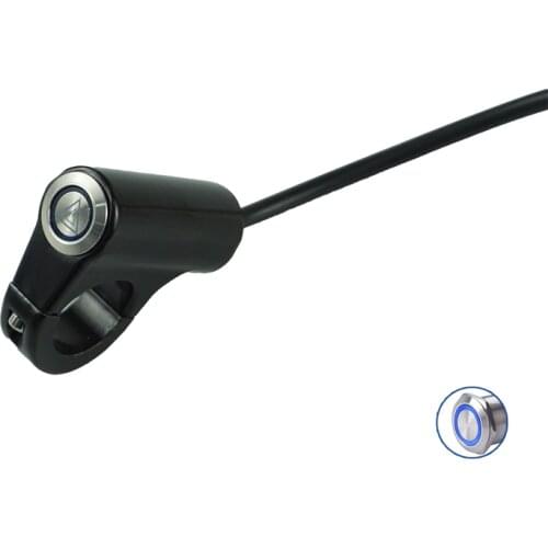 7/8" 22mm Motorcycle handlebar Switch Hazard Light ON/OFF Button Double Flash Warning Emergency Lamp Signal Flasher with LED