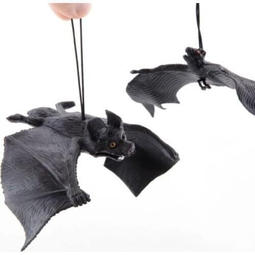 1Pc Lifelike Fake Bat Halloween Decoration Horror House Hanging Props Halloween Party DIY Decoration Ornament Soft Bat Toys