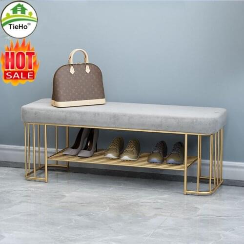 Customize Color Shoe Stool With Shoe Storage Rack Door Side Home Sofa Stool Ottoman Simple Living Room Rest Bench Sofa