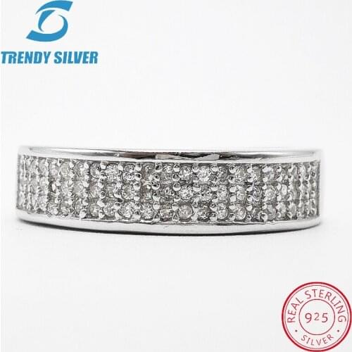 Vintage rings silver real 925 sterling jewelry for women rose gold with stone zircon solid elegant