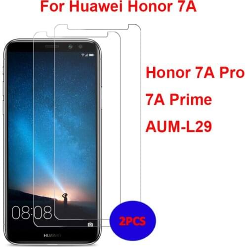 2PC Tempered Glass For Huawei Honor 7A Phone Screen Protector 9H Toughened Protective Film For Huawei Honor 7A Pro Prime AUM-L29