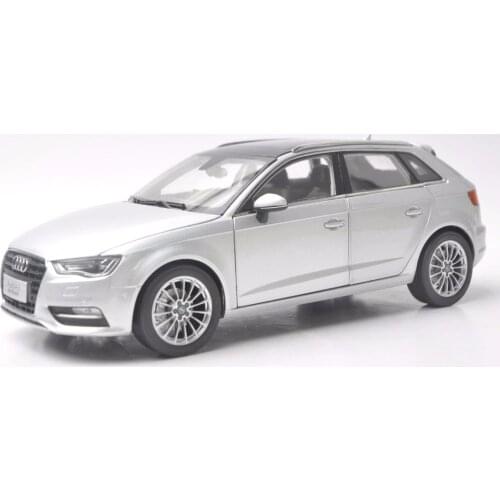 1:18 Diecast Model for Audi A3 Sportback Silver SUV Alloy Toy Car Miniature Collection Gift S3