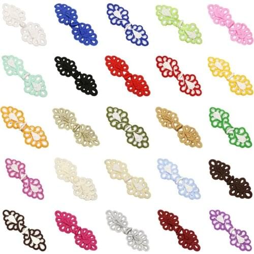1 Pair Large Size Chinese Handmade Cheongsam Buttons Knot Fastener Closures DIY T3LE