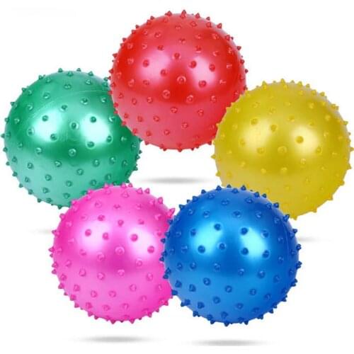 1Pc Funny Soft Inflatable Ball Kids Baby Massage Rubber Ball Beach Game Toys Balloons Bouncing Balls Random Color