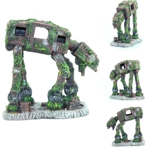 1pcs Creative Resin Aquarium Autobot Robot Dog Decoration Transformers Theme for Fish Tank Landscaping Ornaments