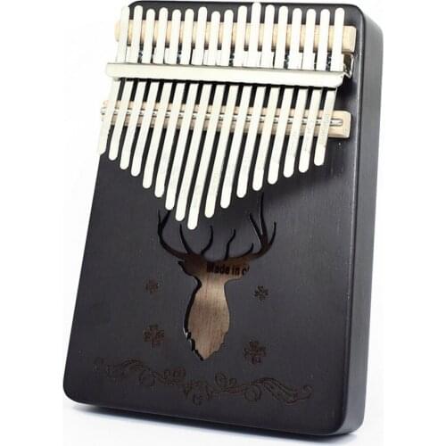 17 Keys Kalimba Thumb Piano Mahogany with Beginner Kits for Adults KLB55