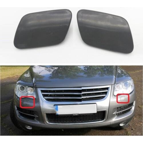 2pcs For VW Touareg 2002 2003 2004 2005 2006 Car-styling Front Bumper Headlight Washer Cover Cap