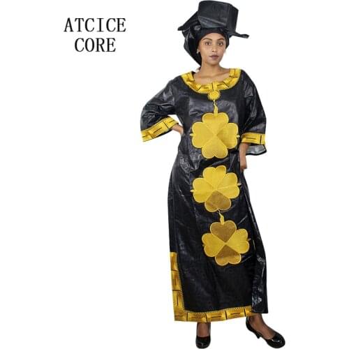 African dresses for women bazin riche embroidery design long dress plus size clothing for women
