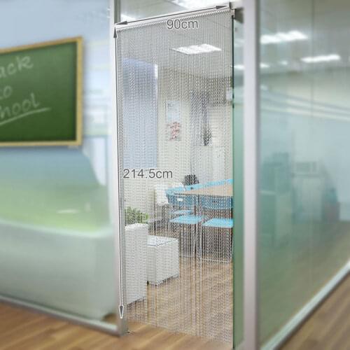 Aluminium Chain Door Window Curtain Metal Screen Fly Insect Blinds Pest Control, Silver 22-001