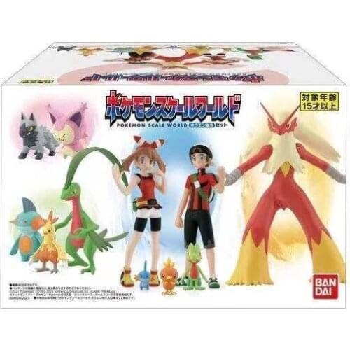 Bandai 1:20 Scale World Pocket Go Gems Hoenn Region MayBlaziken Swampert Sceptile Figure CANDY TOYS