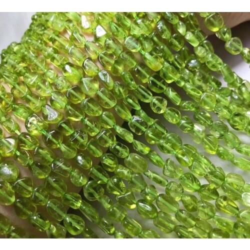 Natural peridot stone irregular Beads green Loose Perle turmaline for jewellery making DIY bracelet necklace needlework