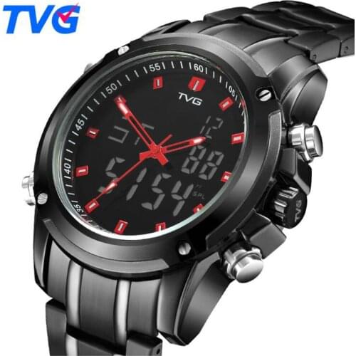 TVG Men Wristwatches Men Sports Watches Men LED Digital Analog Quartz Wristwatches mannen horloge montre homme reloj hombre