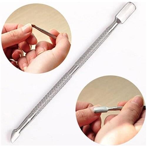 Popfeel Stainless Steel Cuticle Nail Pusher Remover Double Ended Pedicure Manicure Tool Cuticle Pushers
