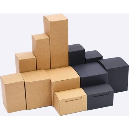 50pcs Kraft Paper cardboard Box for Jewelry gift Candy packaging carton Box gift soap Package Packing paper Box white