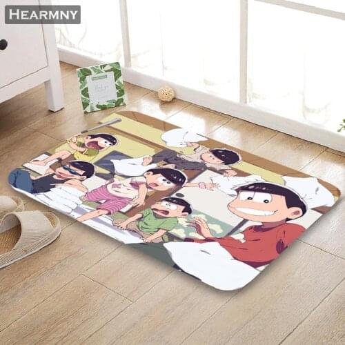 Nice Osomatsu San Doormat Outdoor Floor Mat Home Creative Mat Super Soft Absorbent Bathroom Door Entrance Mat 40X60cm,50x80cm