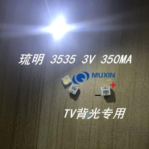 Lumens LED Backlight 1W 3V 3535 3537 Cool white LCD Backlight for TV Application A129CECEBP18A-2092 4D 100PCS