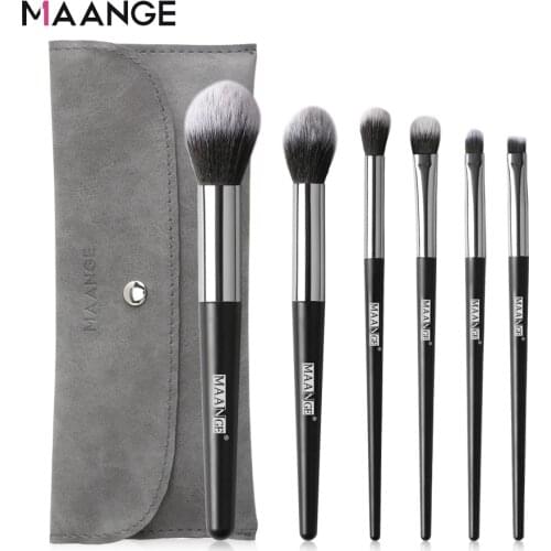 MAANEG 13/6pcs /set Makeup Brushes with Bag Powder Foundation Eyeshadow Eyeliner Lip Brush Tool Powder Blush For Beauty Women