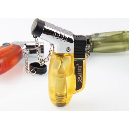 Mini spray gun jet Turbo torch blue double flame Butane inflatable gas cigarette lighter cigar pipe Smoking igniter （no fuel