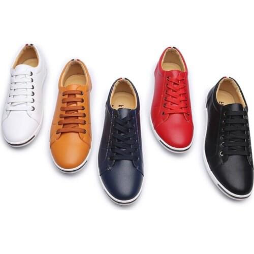 2019 Dropshipping big size 38-48 man sneakers casual comfortable flat leather Breathable shoes men moccasins A3-10