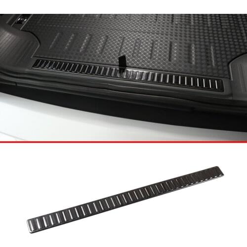 Stainless Steel Black Silver Car Rear Inside Bumper Plate Cover Trim For Land Rover Defender 110 2020 2021 Car Accessories
