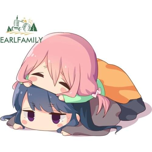 EARLFAMILY 13cm x 9cm for YuruCamp Car Stickers and Decals JDM Accessories DIY Custom Printing Occlusion Scratch Decoration