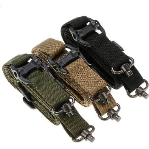 New Tactical Rope Mission Adjustable Two 2 Points Tactical Rifle Gun Sling Quick Detach QD trap For Outdoor Nylon Belt Rope