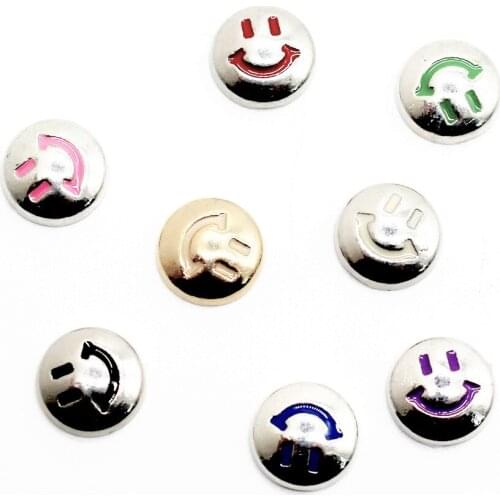 New Arrive 10pcs/Lot Mix Smiling Face Floating Charms For Living Glass Memory Lockets Necklace DIY Jewelry