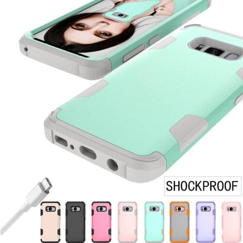 For Samsung Galaxy S8 S9 S10 Plus S10E Note 8 Note9 Phone Cases,Shockproof Hybrid Armor Rubber Heavy Duty Case Full Body Cover