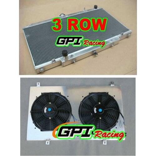 Aluminum Radiator + shroud &fan for Nissan PATROL Y61 GU 4.2L TD Diesel 97-01 98 99 MT/AT
