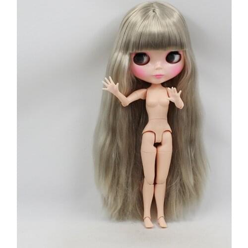Joint body Nude Blyth Doll sliver gray hair fashion doll factory doll ssi