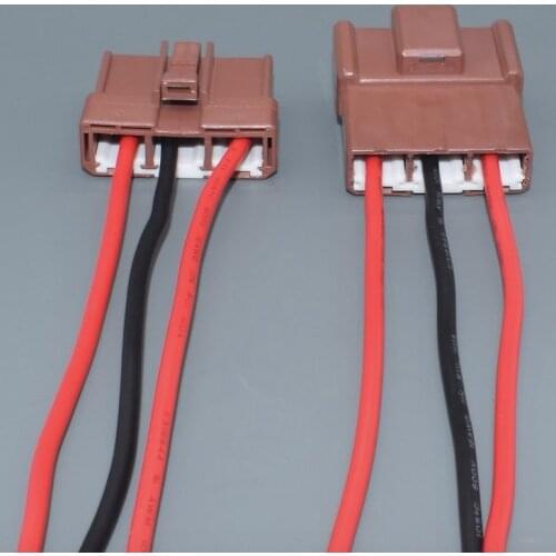 Shhworldsea Brown 3 Pin Way Male Female 7.8mm HD Series Electric Wire Harness Auto Connector Plug 6098-0208 6098-0210
