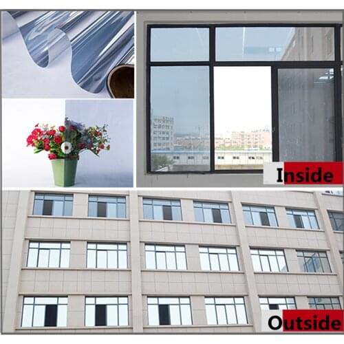 SUNICE VLT20% One Way Mirrored Solar Tint Film Self Adhesive Sticker Decals Shading Vinyl House Decoration 50cmx700cm